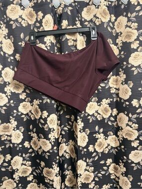 Women’s Off-Shoulder Crop Top - Plum